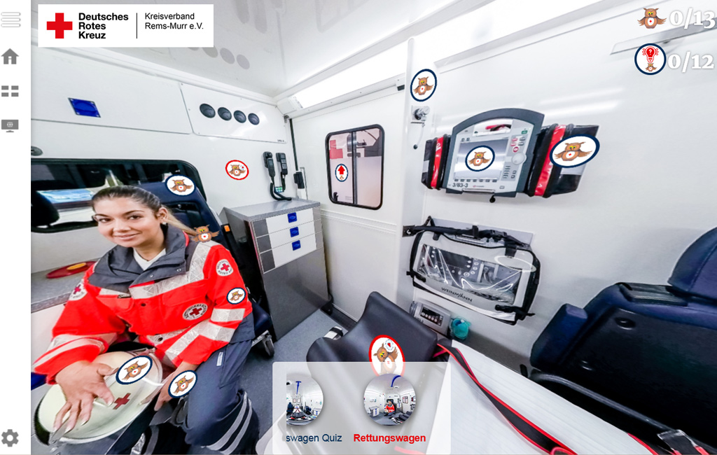 Blick in den virtuellen Rettungswagen