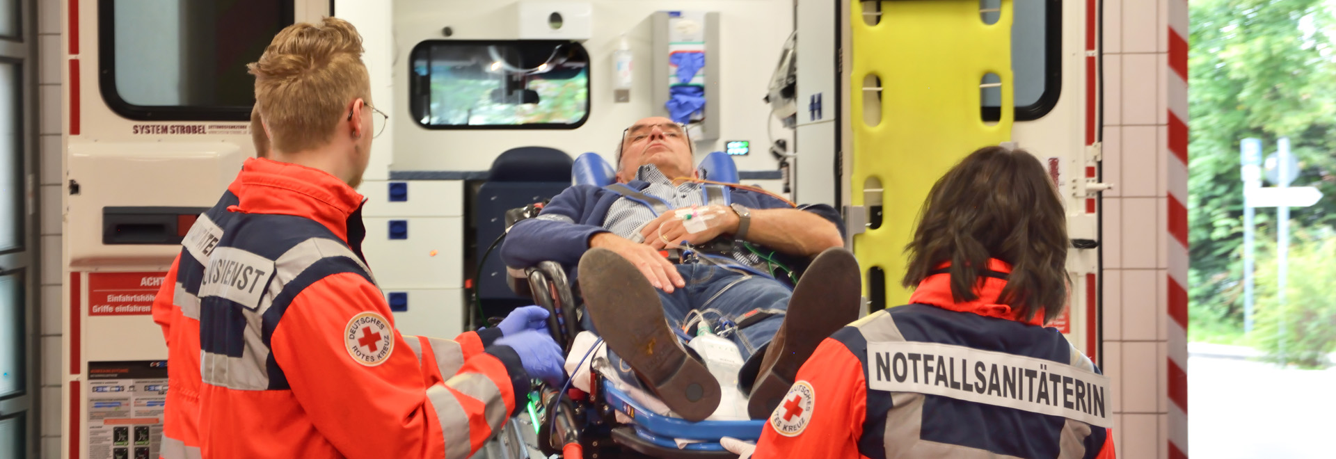 Fahrzeughalle der Kreisklinik Reutlingen