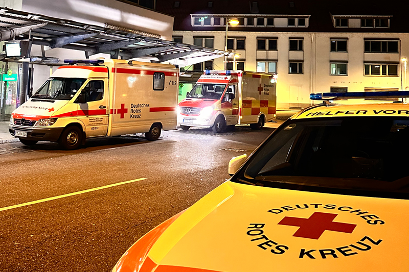 DRK Fahrzeuge auf der Straße