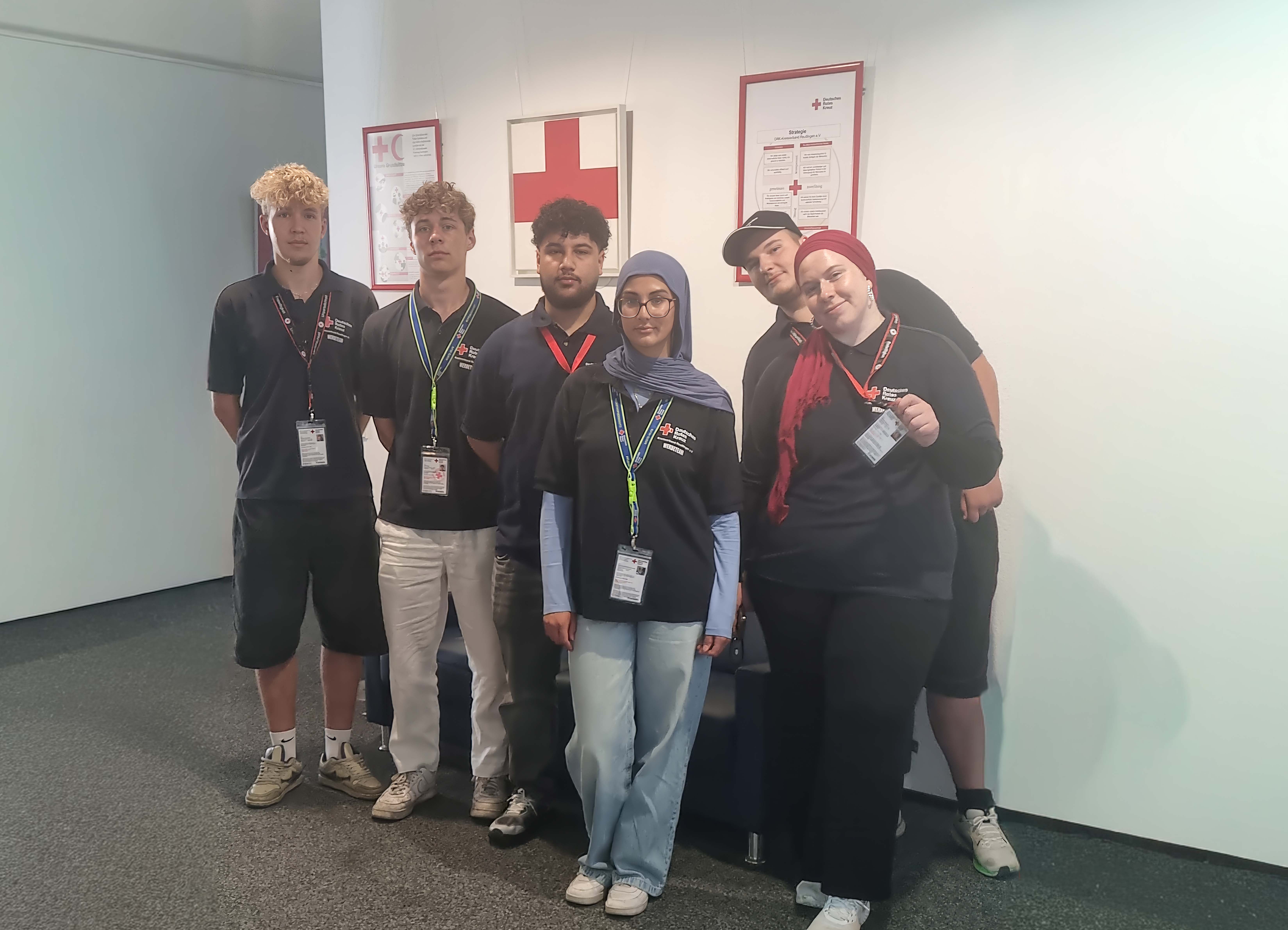 Das Bild zeigt das aktuelle Werbeteam in der DRK-Kreisgeschäftstelle in Reutlingen 