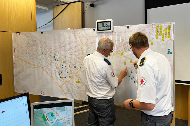 Lageplan aller mobilen Einsatzgruppen 