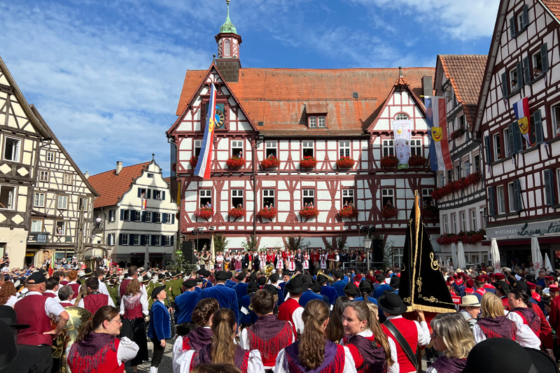 8.30 Uhr kleiner Umzug zum Rathaus