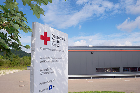 Schild Zentrum für Bevölkerungs- und Katastrophenschutz Pfullingen